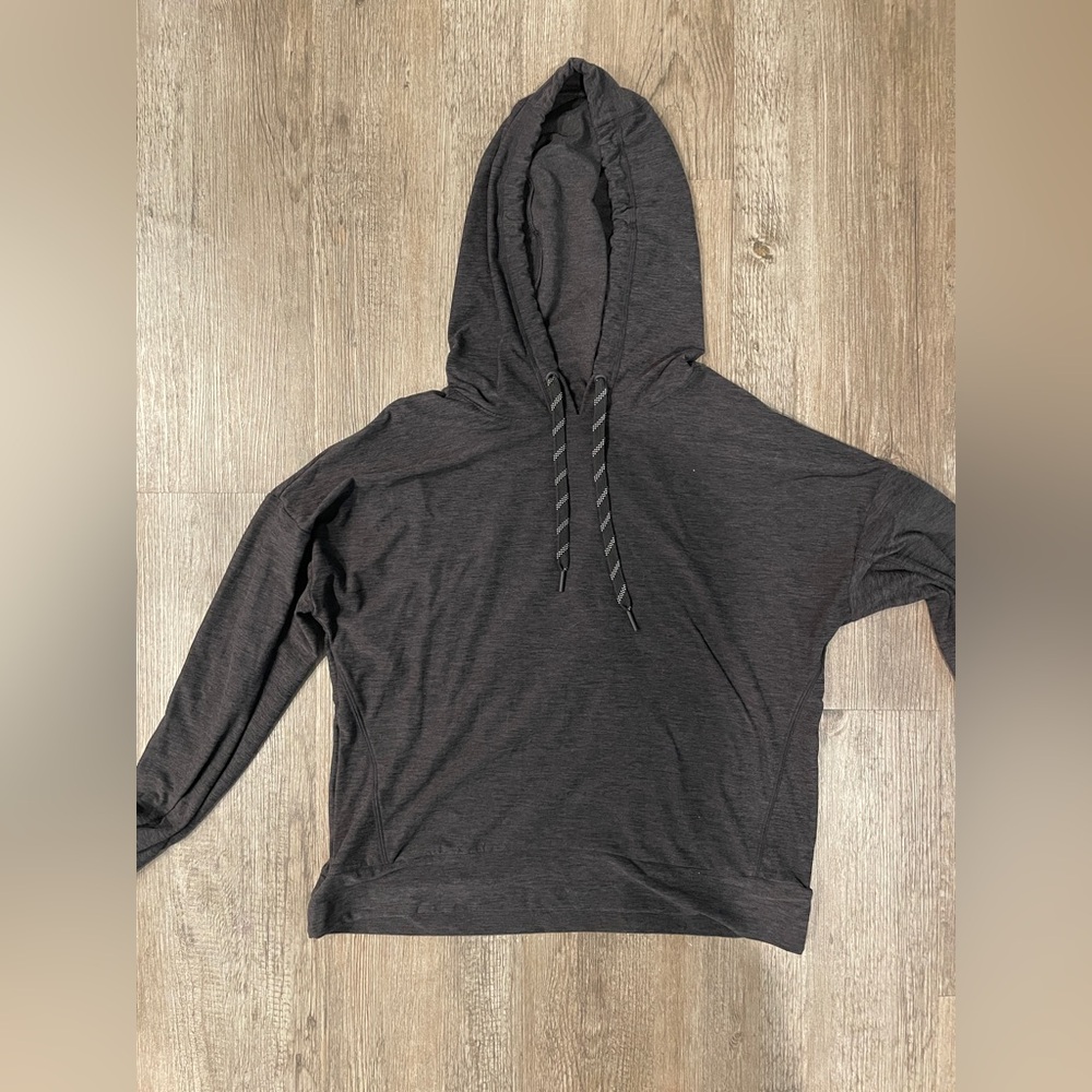 FLX Women’s Heather Black Long Sleeve Lightweight Hoodie